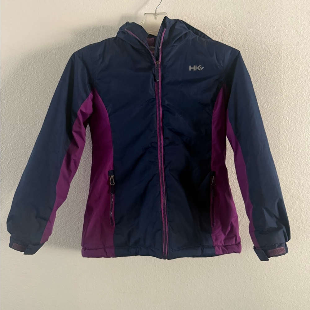Hawke & Co Sport Girls Navy & Purple Jacket